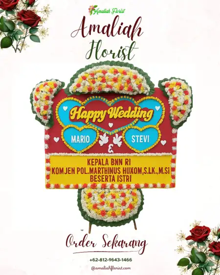 Papan Bunga Pernikahan Kedung Cowek